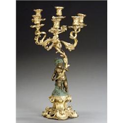 Louis XV Style Ormolu Six-Light Candelabrum...