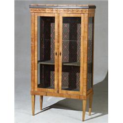 Biedermeier Ebonized Wood Inlaid Cherry Side Cabinet...