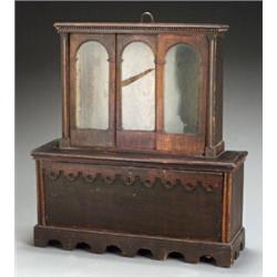 Continental Neoclassical Style Stained Wood Diminutive Hanging Step-Back Cupboard...