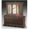 Image 1 : Continental Neoclassical Style Stained Wood Diminutive Hanging Step-Back Cupboard...