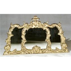 Continental Rococo Style Giltwood Overmantel Mirror...