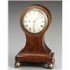 Image 1 : George III Satinwood Inlaid Mahogany Balloon Mantel Clock...