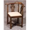 Image 1 : George III Walnut Corner Armchair...