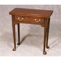 George II-III Mahogany Fold-Top Tea Table...