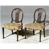 Image 1 : Pair of George III Mahogany and Floral Needlepoint Tapestry Upholstered Side Chairs...