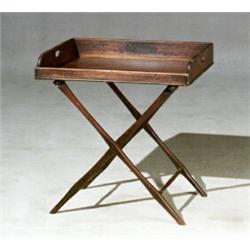 George III Mahogany Butler's Tray on Folding Stand...