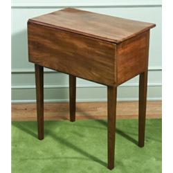 George III Style Mahogany Fall-Front Bedside Commode...