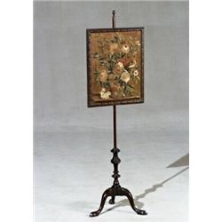 George III Style Mahogany Tripod Pole Screen...