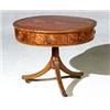 Image 1 : George III Style Satinwood Inlaid Mahogany Drum Table...