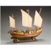 Image 1 : Painted Wood Model of a Chinese Three-Masted War Ship...