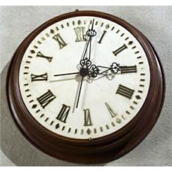 Victorian Walnut and Marble Wall Clock...