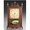 Image 1 : Federal Mahogany 'Pillar and Scroll' Shelf Clock...