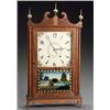 Image 1 : Federal Tiger Maple 'Pillar and Scroll' Shelf Clock...