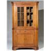 Image 1 : American Stained Pine Two-Part Corner Cupboard...
