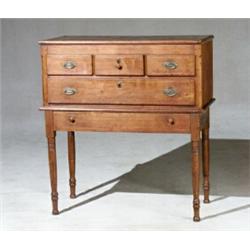 Federal Inlaid Walnut Chest-on-Stand...