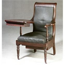 Late Federal Mahogany Tablet Armchair...