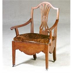 Federal Walnut Commode Armchair...