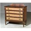 Image 1 : Federal Figured Maple and Mahogany Chest of Drawers...