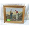Image 1 : FRAMED VINTAGE NEEDLEPOINT FARMER & WIFE