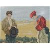 Image 3 : FRAMED VINTAGE NEEDLEPOINT FARMER & WIFE