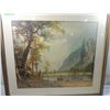 Image 2 : VINTAGE LITHOGRAPH MOUTAIN SCENE