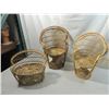 Image 1 : LOT 3 VINTAGE WICKER DOLL CHAIRS