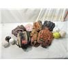 Image 1 : LOT 12 BASEBALL GLOVES & SOFTBALLS