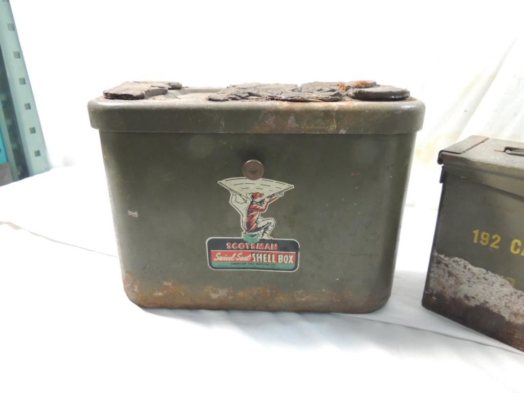 LOT 2 VINTAGE AMMO & SHELL BOXES