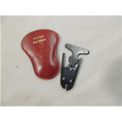 BRITISH BUTTNER PIPE REAMER TOOL IN POUCH