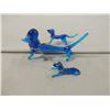 Image 3 : VINTAGE BLUE PLASTIC DACHSHUND DOGS