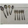Image 1 : LOT 9 ANTIQUE SILVER PLATE FLATWARE