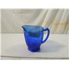 Image 3 : VINTAGE COBALT BLUE GLASS PITCHER