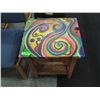 Image 1 : BRIGHTLY PAINTED ABSTRACT SIDE TABLE