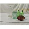 Image 1 : LOT 6 MISC ANTIQUE  GLASS BOTTLES
