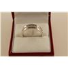 Image 1 : 18KT WHITE GOLD GENTS DIAMOND SET WEDDING RING CHANNEL SET WITH 9 BAGUETTE CUT DIAMONDS APPROX.