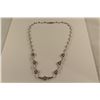 Image 1 : 14KT WHITE GOLD DIAMOND SET CHOKER LENGTH NECKLACE IN A FLORAL CLUSTER DESIGN.  HOLDS A  TOTAL OF