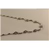 Image 3 : 14KT WHITE GOLD DIAMOND SET CHOKER LENGTH NECKLACE IN A FLORAL CLUSTER DESIGN.  HOLDS A  TOTAL OF