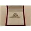 Image 1 : LADIES 14KT WHITE GOLD DIAMOND SET ENGAGEMENT OR DRESS RING MADE IN A MARQUISE SHAPED HALO CLUSTER