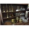 Image 1 : LARGE COLLECTION OF BRASS AND GLASS AND CRYSTAL
