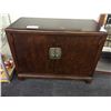Image 1 : ASIAN MAHOGANY SIDEBOARD WITH FELTED CUTLERY DRAWERS