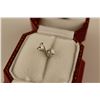 Image 2 : ONE 14KT WHITE GOLD DIAMOND SOLITAIRE DESIGN PENDANT SET WITH ONE ROUND BRILLIANT CUT DIAMOND