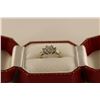 Image 1 : ONE LADIES 14KT WHITE GOLD DIAMOND TRINITY RING, SET WITH 1 0.50CT ROUND BRILLIANT CUT DIAMOND,