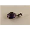 Image 3 : ONE 18KT WHITE GOLD NATURAL AMETHYST, DIAMOND, YELLOW AND PURPLE SAPPHIRE ENHANCER STYLE PENDANT,
