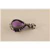 Image 4 : ONE 18KT WHITE GOLD NATURAL AMETHYST, DIAMOND, YELLOW AND PURPLE SAPPHIRE ENHANCER STYLE PENDANT,