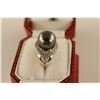 Image 2 : ONE LADIES 14KT WHITE GOLD BLACK TAHITIAN CULTURED PEARL AND DIAMOND SET DRESS RING. MADE IN A BOLD