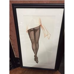 2 PRINTS : NICK BROWNFIELD PRINT "STOCKINGS" & NICK BROWNFIELD PRINT "FISHNET"