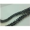 Image 2 : ONE STELRING SILVER BLACK - BLUE SAPPHIRE NECKLACE SET WITH 236 BLACK SAPPHIRES, STATED TO BE