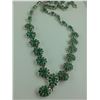 Image 2 : ONE STERLING SILVER NATURAL EMERALD SET CHOKER LENGTH NECKLACE WITH 164 PROMOTIONAL QUALITY