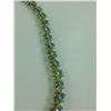 Image 2 : ONE STERLING SILVER NATURAL BLUE TOPAZ AND NATURAL PERIDOT BRACELET SET WITH 20 BLUE TOPAZ, APPROX