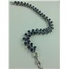 Image 2 : ONE STERLING SILVER NATURAL BLUE SAPPHIRE BRACELET SET WITH 58 NATURAL PROMOTIONAL QUALITY BLUE